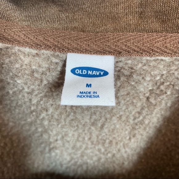 Old Navy High Neck Sweatshirt 3/4 Zip Detail Two Hand Pockets - Picture 8 of 8